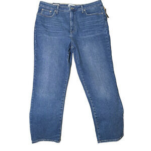 Crown & Ivy Jeans, High Rise Vintage Straight, Women's Size 16R, Blue Denim
